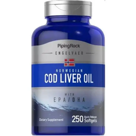 Piping Rock Supreme Engelvaer Norwegian Cod Liver Oil | 250 Softgels image {3}