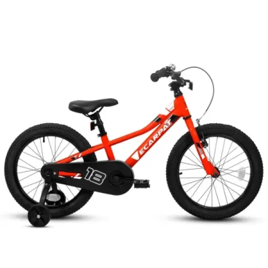 NAYSAYE Kids Bike 18 Inch Bicycle 1 Speed with Removable Training Wheels V Brake, for Boys and Girls Ages 3 to 9, Red, 49.5"*21.6"*28.3" image {5}
