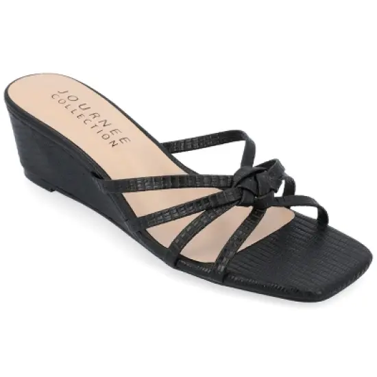 Journee Collection Womens Blayke Multi Strap Slip On Wedge Sandals image {10}