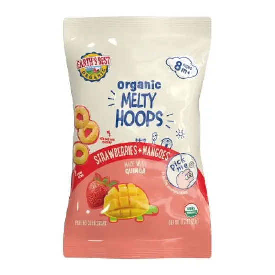 Earth's Best Melty Hoops Baby Food - Strawberry & Mango - 0.7oz image {10}