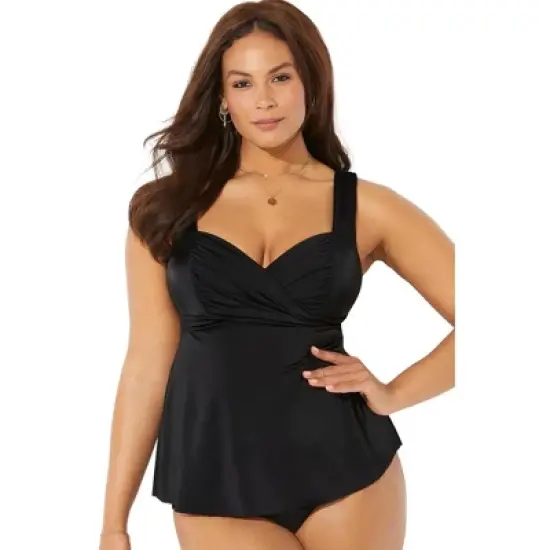 Swimsuits for All Women&rsquo;s Plus Size Sweetheart Wrap Tankini Top image {4}
