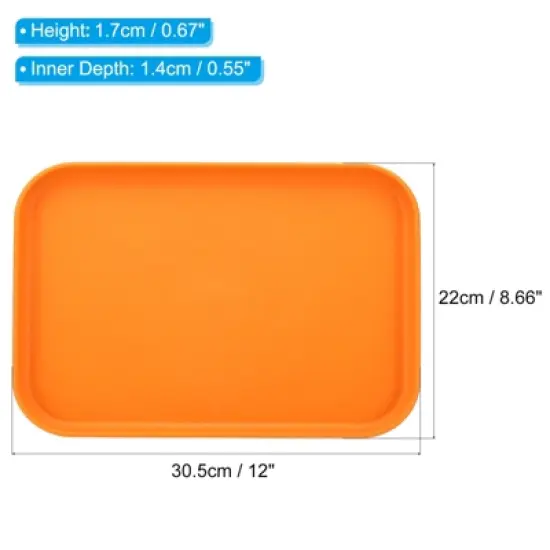 Unique Bargains PP Plastic Reusable Lightweight Serving Tray 20 Pcs image {1}