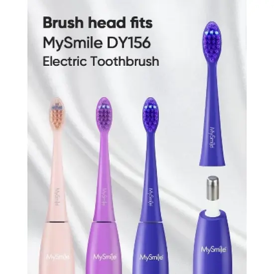 MySmile DY156 Electric Toothbrush Replacement Heads, 3 Pack image {3}