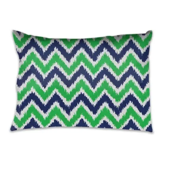 Bacati - MixNMatch Navy Green Chevron Dots 3 pc Toddler Sheet Set image {3}
