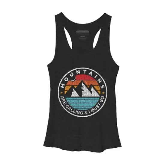 Women's Design By Humans Mountains Are Calling, I Must Go By DragonTee Racerback Tank Top image {2}