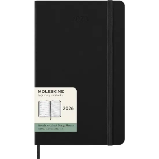 Moleskine 5"x8.25" 12 Months 2026 12 Months Weekly Notebook Large Black Hard image {7}