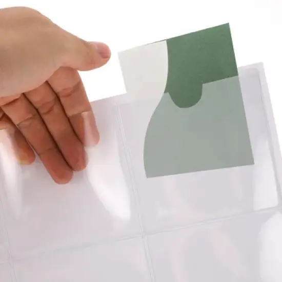 Adhesive Index Card Pocket 4.13"x4.13" Clear 30 Pcs image {3}