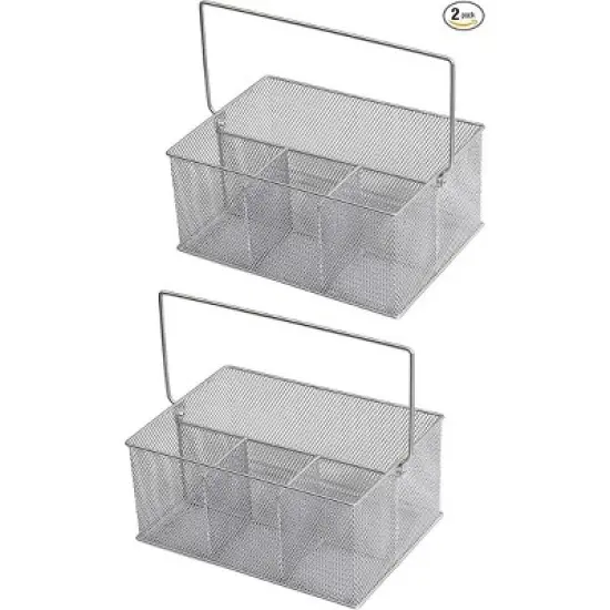 YBM Home Mesh Utensil Condiment Caddy, Pack of 2 image {6}