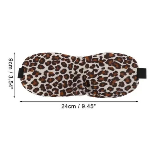 Unique Bargains Breathable Leopards Pattern 3D Sleep Mask Brown 1 Pc image {3}