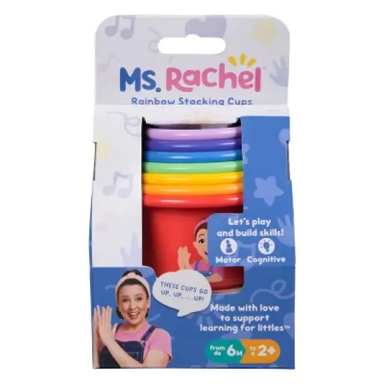 Ms. Rachel Rainbow Stacking Cups - 7pc image {1}