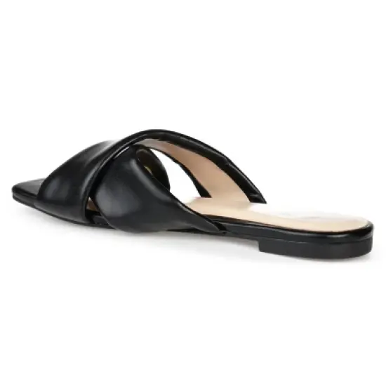 Journee Collection Womens Carlotta Slide Flat Sandals image {6}