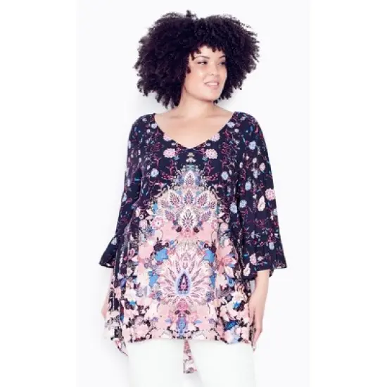 Women's Plus Size Kori Hi Lo Top - navy | AVENUE image {5}