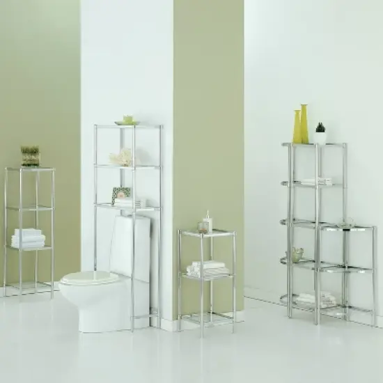 Four Tier Bath Shelf Chrome - Organize It All image {2}