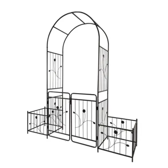 Dexmalle Metal Garden Arch with Gate image {9}