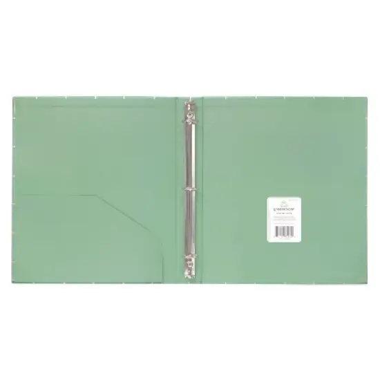 greenroom 1" Ring Binder PU Leather Gold Windowpane Plaid image {1}