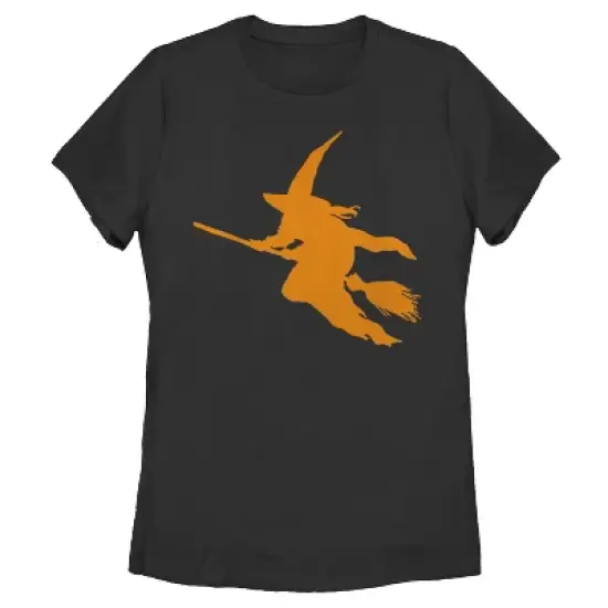 Women's Lost Gods Halloween Witch on a Broomstick T-Shirt image {2}