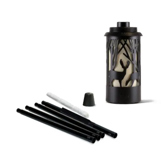 Tiki Hunter Metal Stepnstall Outdoor Torch Brown image {5}