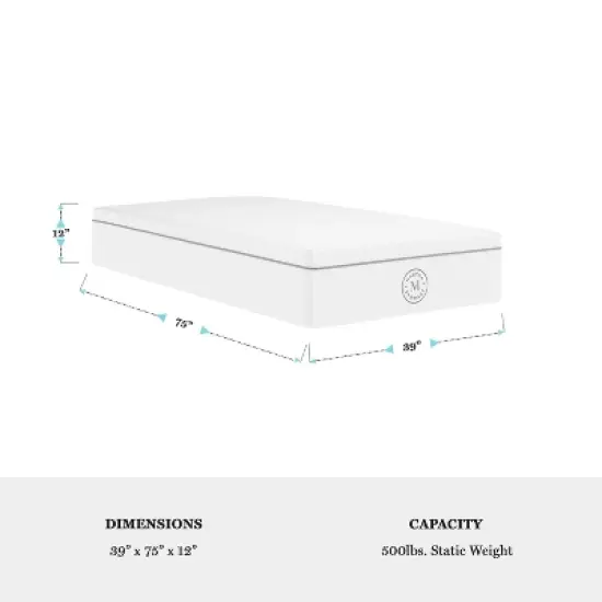 Martha Stewart SleepComplete 12" Firm Hybrid Pocket Spring and Foam Dual-Action Cooling Mattress with Soft Breathable CoolWeave Jacquard Knitted Top image {13}