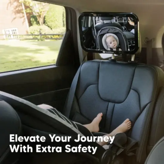 Baby Car Mirror, Large Shatterproof Baby Mirror for Car Seat Rear Facing, Baby Carseat Mirror for Infant image {7}