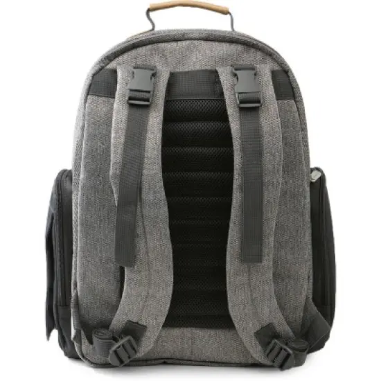 Eddie Bauer Bridgeport Places & spaces Back Pack Diaper Bag - Gray with Tan image {6}