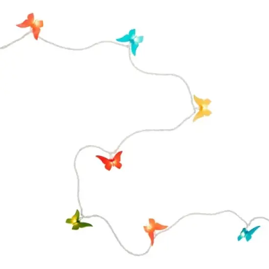 Northlight 10-Count Summer Butterfly Outdoor Patio String Light Set - 9ft - White Wire image {9}