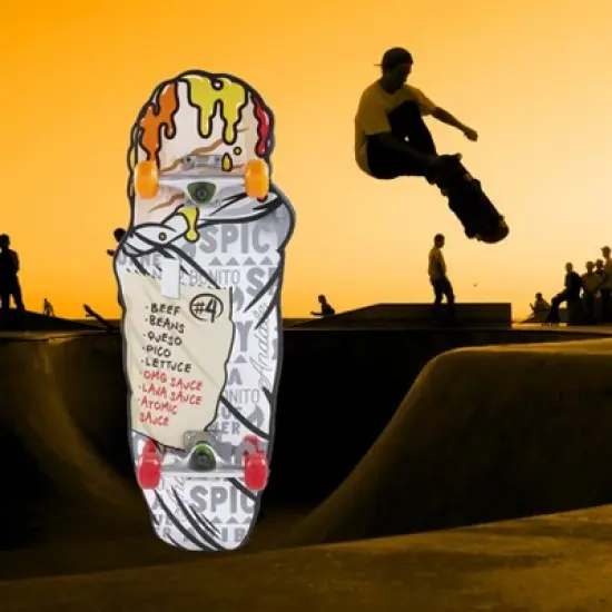 Voyager Burrito Skateboard with Printed Graphic Grip Tape image {5}