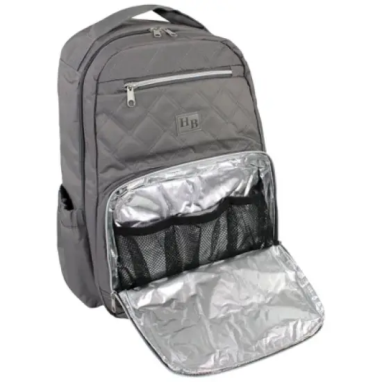 Hudson Baby Premium Diaper Bag Backpack and Changing Pad, Charcoal, One Size image {2}