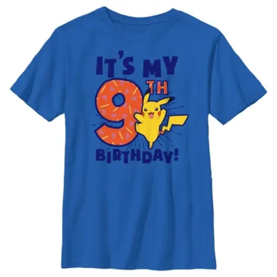Boy's Pokemon It&rsquo;s My 9th Birthday Pikachu T-Shirt image {4}