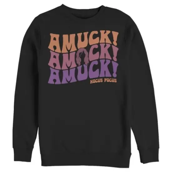 Men's Disney Hocus Pocus Amuck Phrase Sweatshirt image {2}