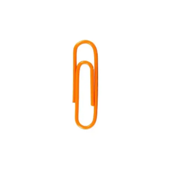 JAM Paper Colored Standard Paper Clips Small 1 Inch Orange Paperclips 42186870A image {2}