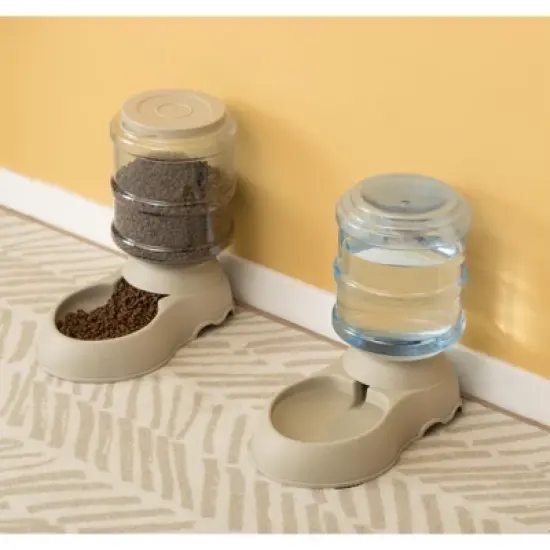 PawsMark Automatic Self Dispensing Gravity Pet Feeder and Waterer for Cats and Dogs image {10}