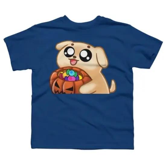 Boy's Design By Humans Halloween Candy Pup By Puppers T-Shirt image {6}