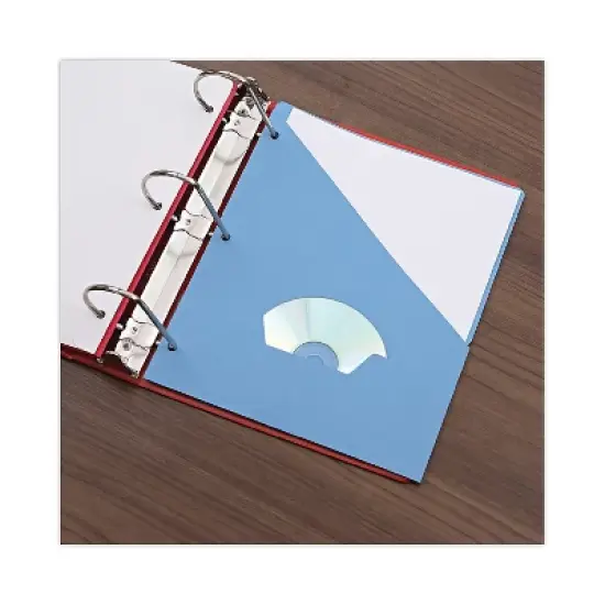 Universal Slash-Cut Pockets for Three-Ring Binders Jacket Letter 11 Pt. Blue 10/Pack 61681 image {5}