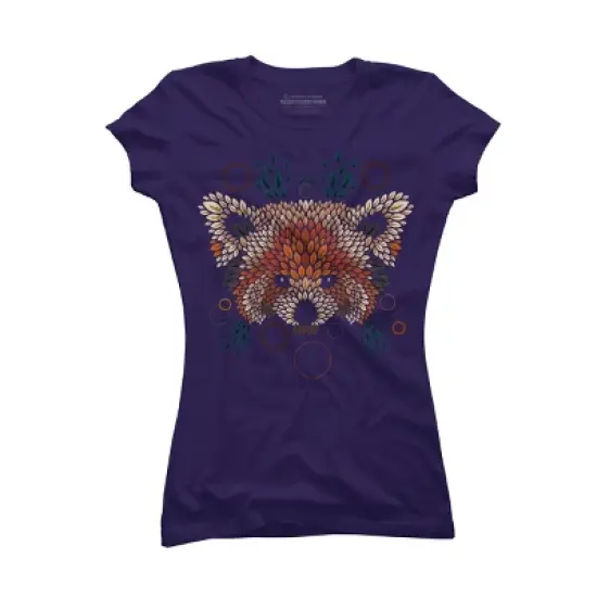 Junior's Design By Humans Red Panda Face By LetterQ T-Shirt image {7}