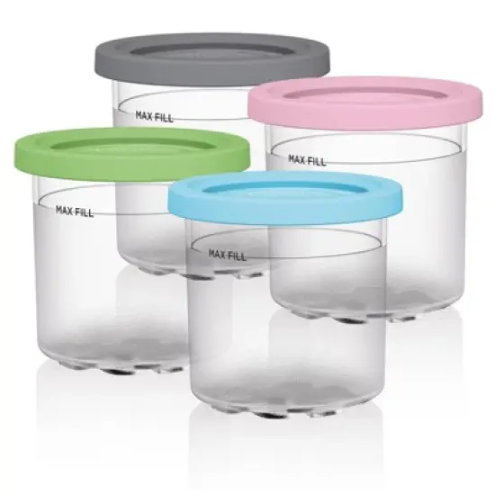 Ninja 4pc CREAMi Pints and Lids XSKPLD4BCD image {1}