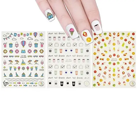 Wrapables 3 Sheets Break Time Nail Stickers Nail Art image {3}