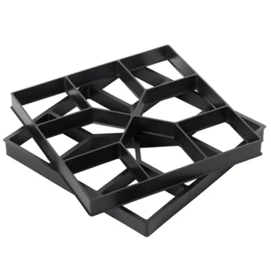Gardenised Decorative Pavement Mold Cement Form Stamp Walkway Maker Patio Stepping Stone Pavers Reusable Pathway Mould, 2 Pack image {1}