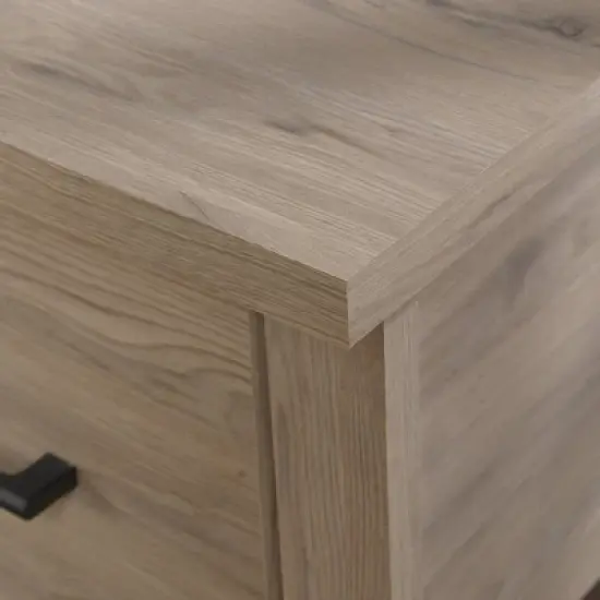 Summit Station Desk Beige - Sauder: Home Office Furniture with File Storage & Open Shelf, MDF Construction, Grommet Hole image {2}