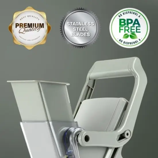 NutriSlicer Upright Mandoline Slicer &ndash; 5 Stainless Steel Blades, BPA-Free and Dishwasher Safe image {6}