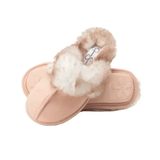 Jessica Simpson Girl's Micro-Suede Scuff Slippers image {7}