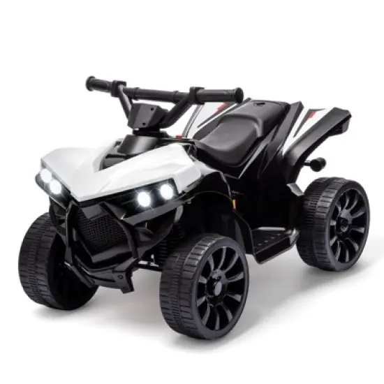 Kids ATV 4 Wheeler, 6V Ride on Toy, Wear-Resistant Wheels, Music & Foot Pedal, Battery Powered Electric Quad Car for Kids Toddlers 3-10 image {11}