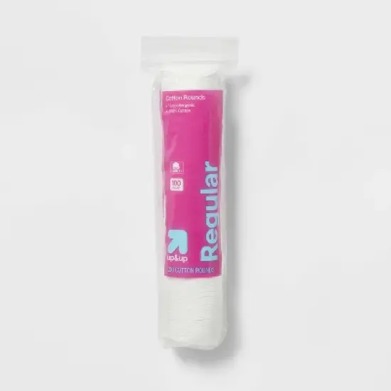 Basic Cotton Rounds Nail Polish and Makeup Remover Pads - 100ct - up&up&trade; image {5}