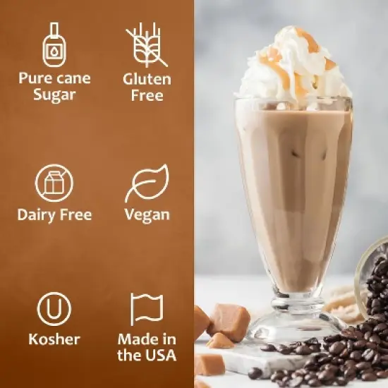 Syruvia Caramel Syrup - 25.4 fl oz. Premium Flavoring Syrup For Coffee image {3}