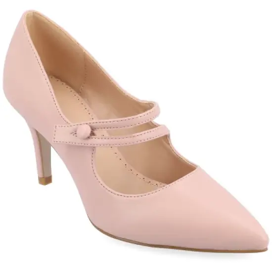 Journee Collection Womens Sidney Pointed Toe Mid Heel Pumps image {11}