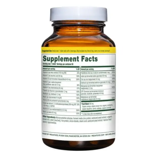 MegaFood Women's 55+ for Healthy Aging & Bone Health One Daily Multivitamin - 60ct image {1}