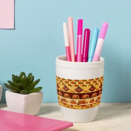 Wrapables Decorative Washi Tape for Scrapbooking, Stationery, Diary, Card Making, (12 Rolls) Pumpkin Fun image {5}