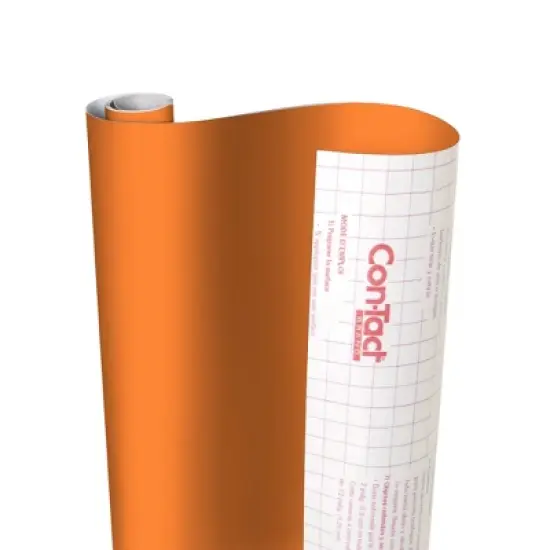 Con-Tact&reg; Brand Creative Covering&trade; Adhesive Covering, Orange, 18" x 16 ft, Pack of 2 image {1}