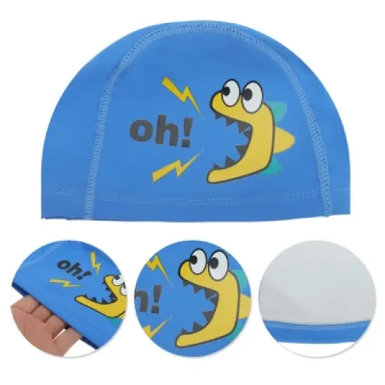 Unique Bargains Kid's Knitted PU Letter Swim Cap 1 Pc image {2}