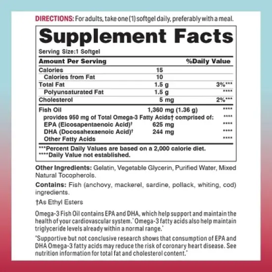 Vitamin World - Triple Strength Omega-3 Fish Oil 1360 mg - 60ct image {1}