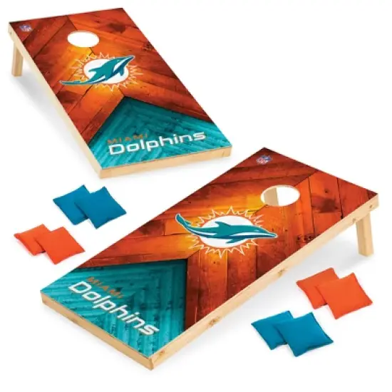 NFL Miami Dolphins 2'x4' Wood Cornhole Set image {7}